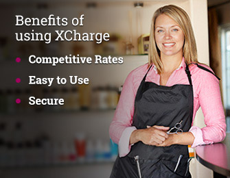 Benefits of using XCharge; competitive rates, easy to use, and secure